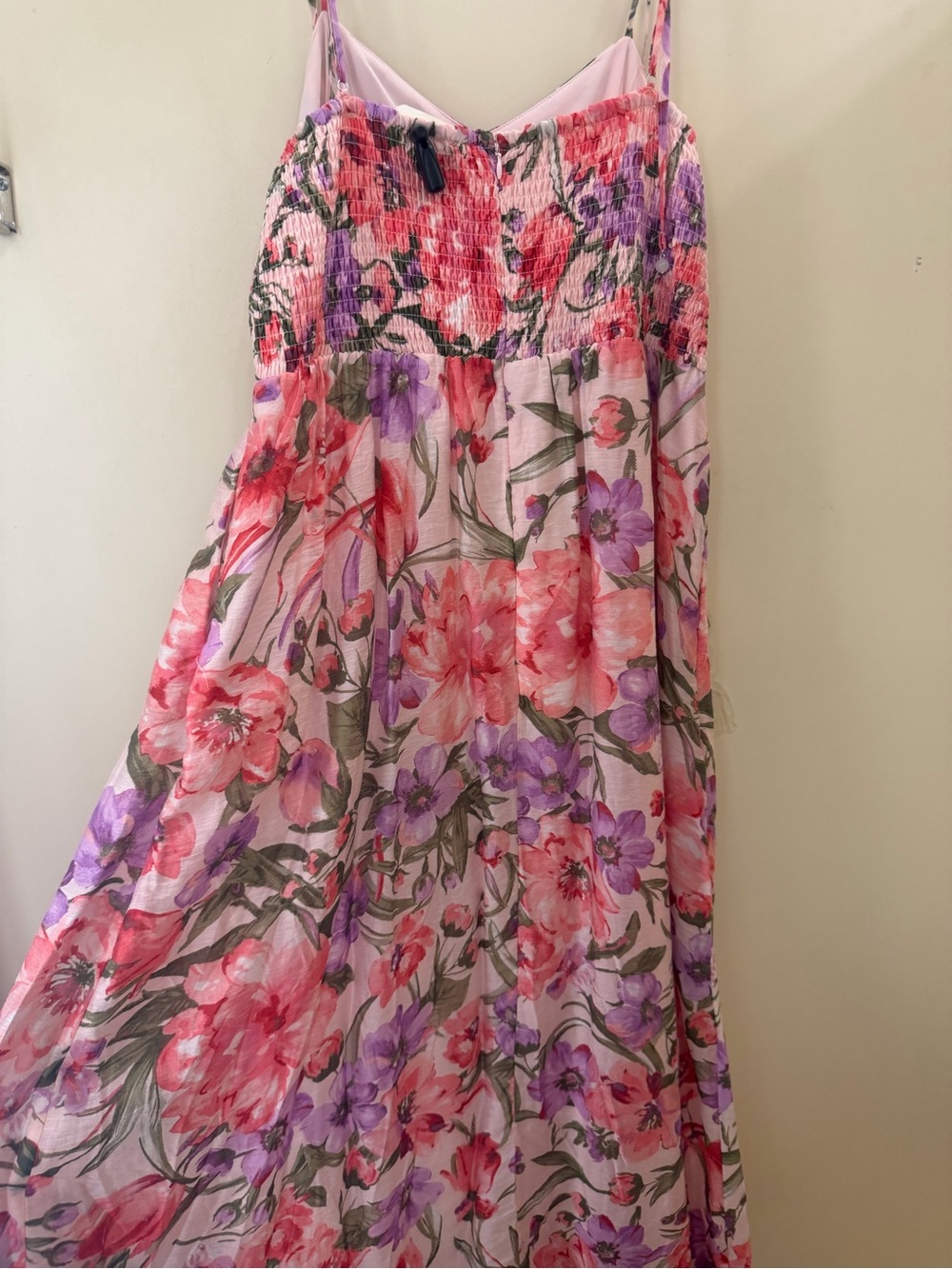 Joie Pink Floral Maxi Skirt with Purple Accents